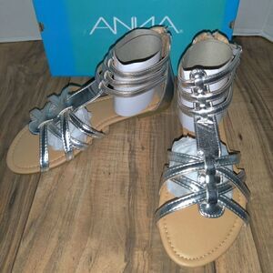 ANNA Gladiator Sandals Mavis-7 Silver Color Women's Size: 6 NEW